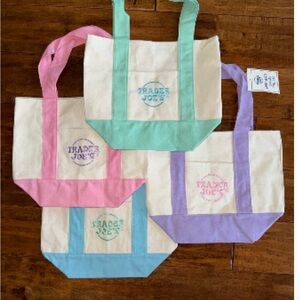 Trader Joe's Canvas Tote Bags Set of FOUR bags